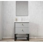 Boston Light Grey Wall Hung Vanity 600 Cabinet Only